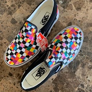 Brand new Vans Floral Checkerboard